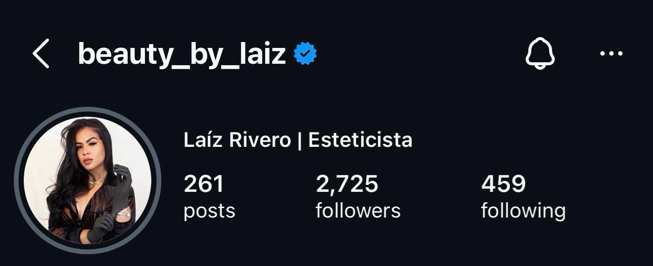 Captura original del perfil beauty_by_laiz con 2.725 seguidores.